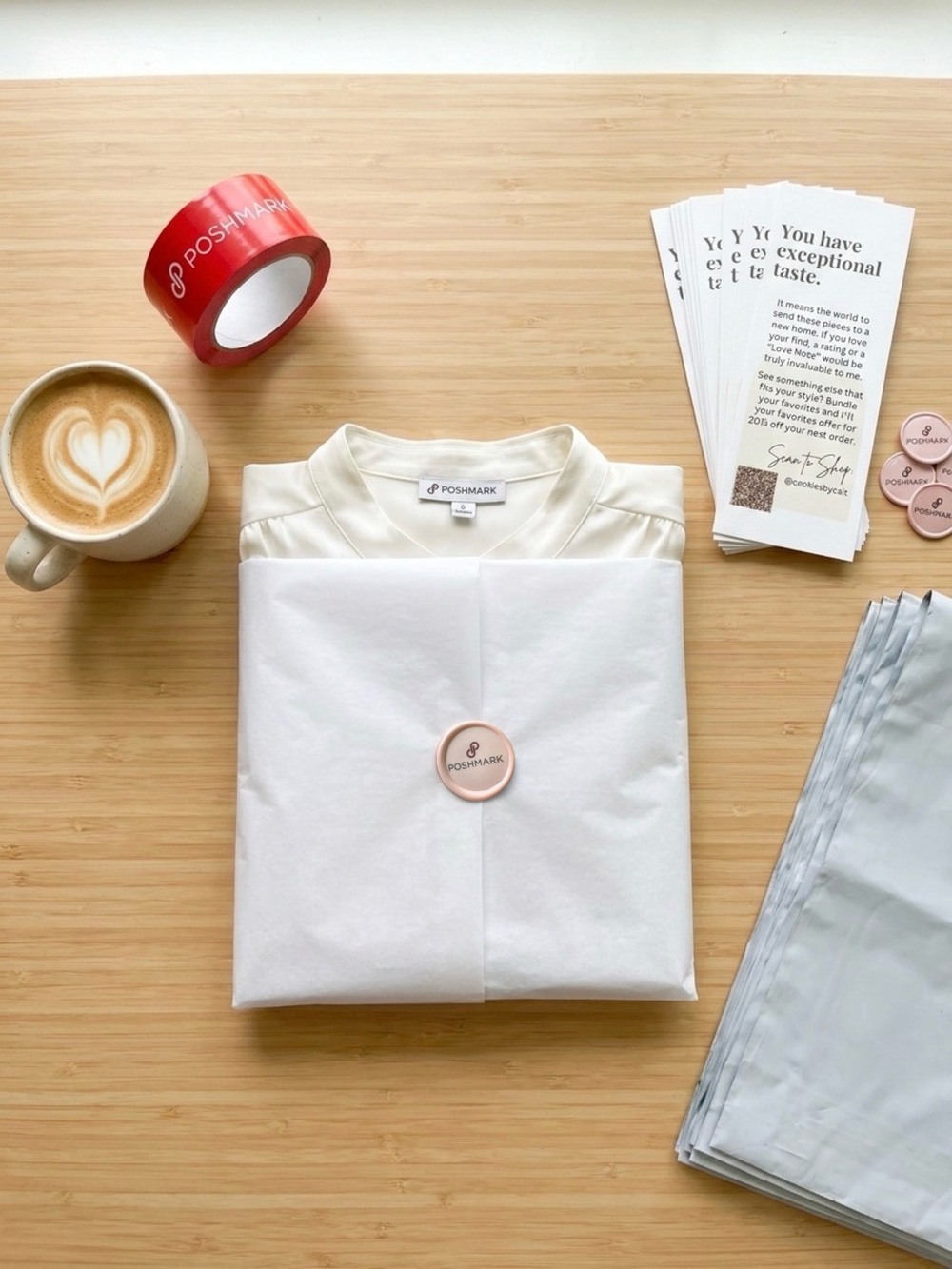 POSHMARK Branded Wax Seal Stickers | Premium Reseller Packaging Supplies - Picture 7 of 14